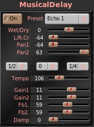 rakarrack Musical Delay